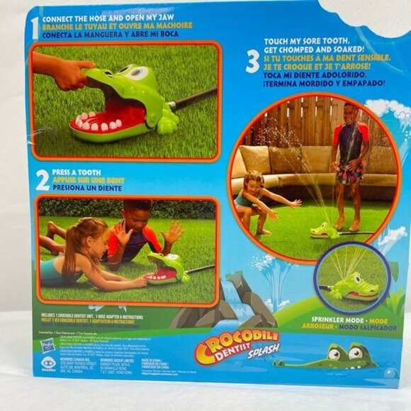CROCODILE DENTIST  Splash Water Toy for Kids Summer Backyard Water Sprinkler - Picture 7 of 10